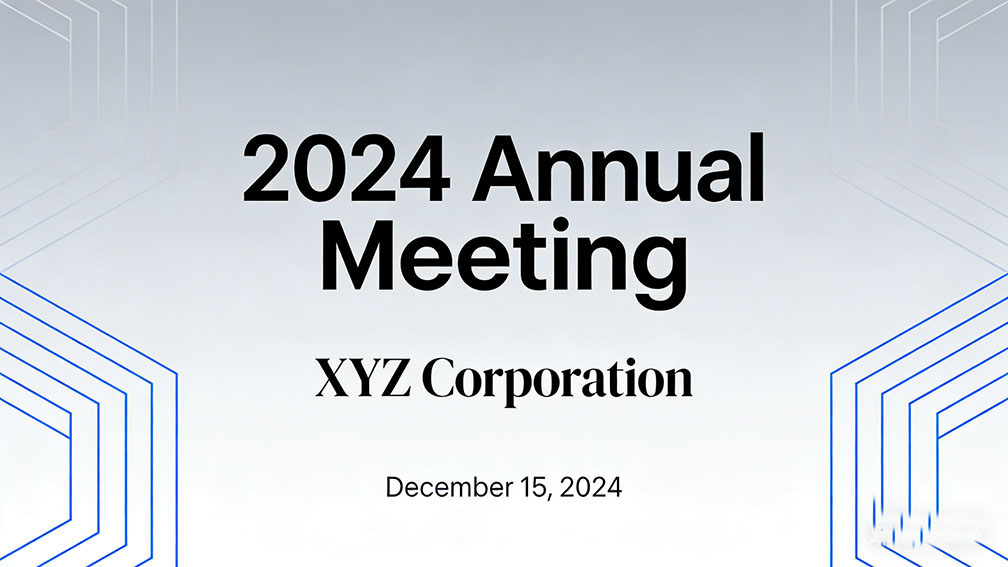 Corporate Annual Meeting Backdrop